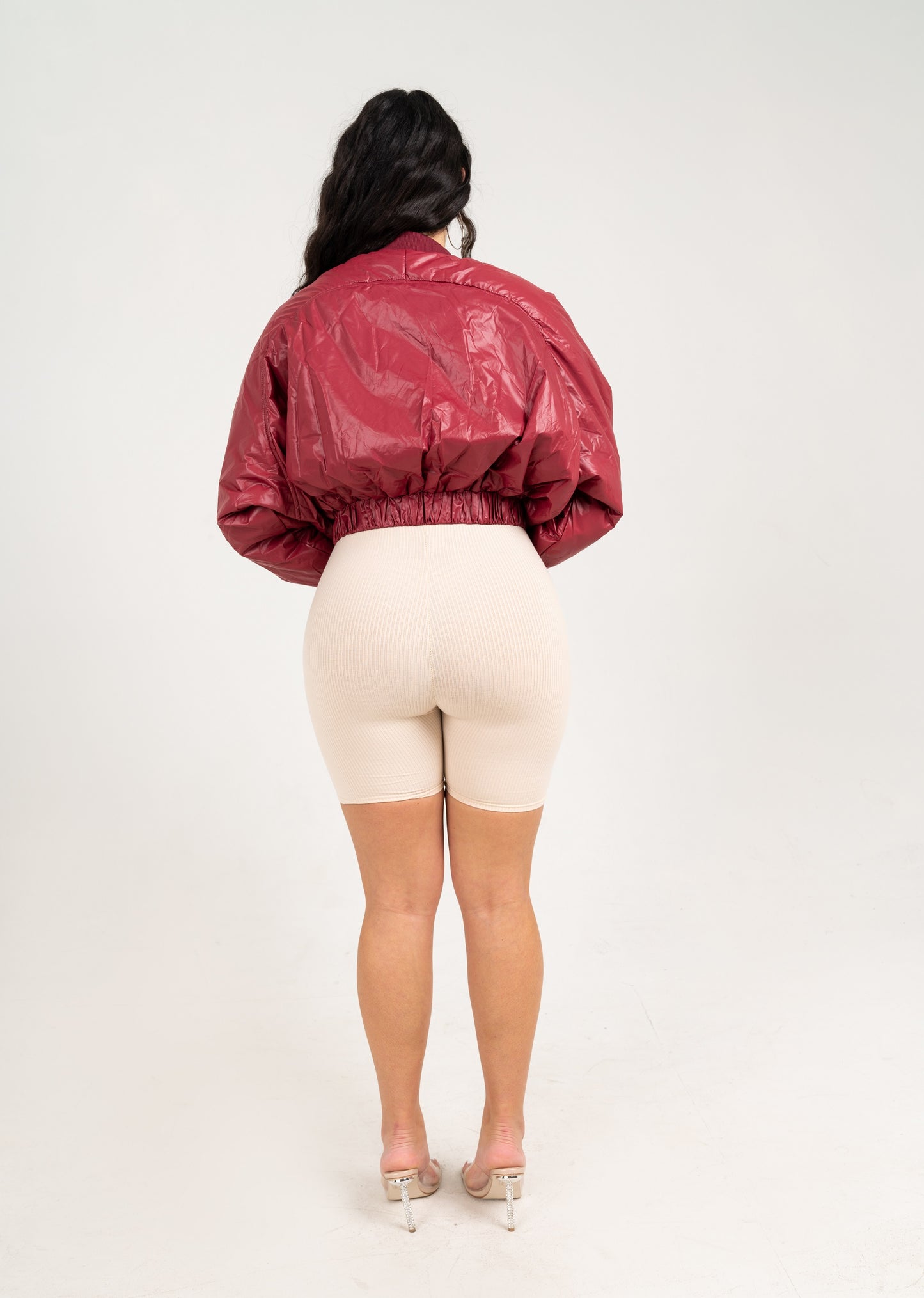 
                  
                    Heidi Oversized Bomber Jacket l Burgundy
                  
                