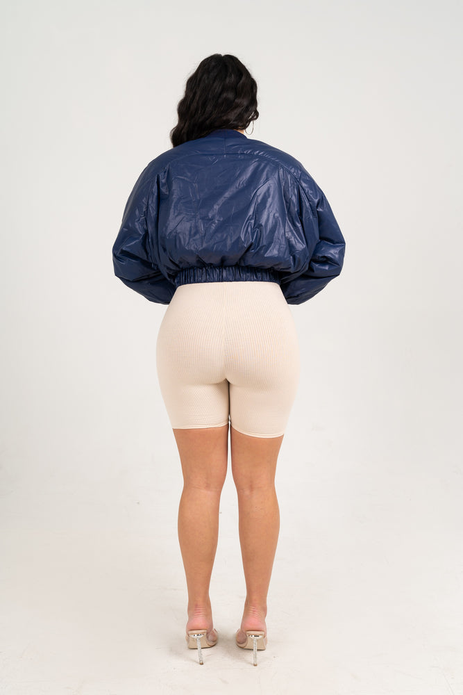 
                  
                    Heidi Oversized Bomber Jacket l Navy
                  
                