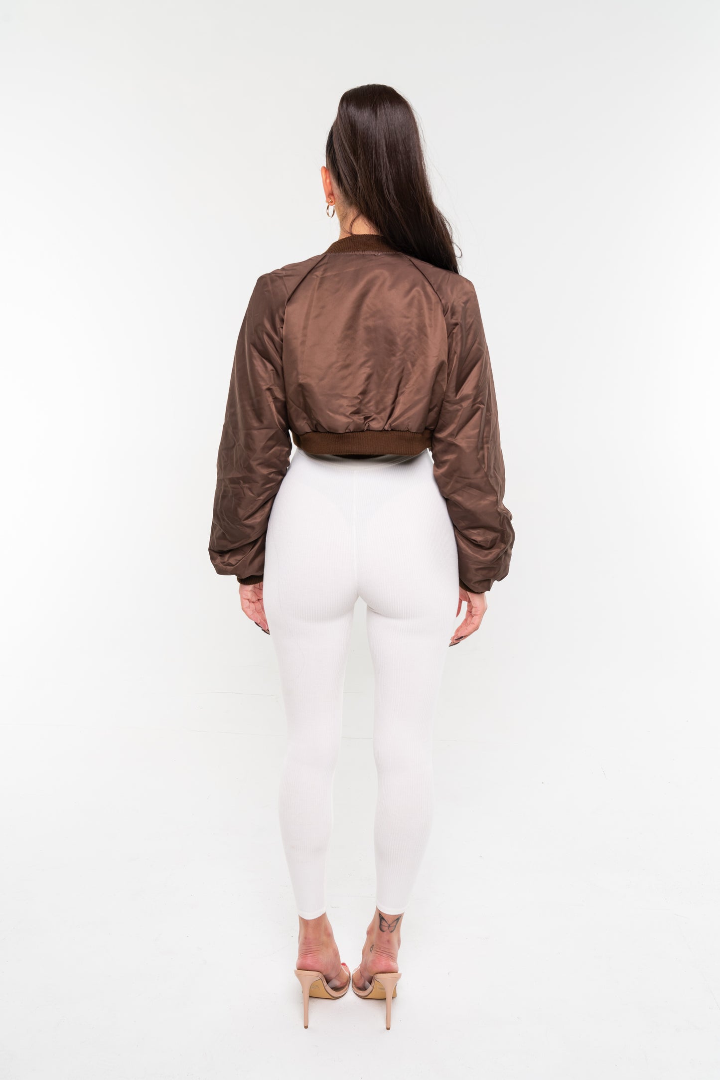 
                  
                    Lena Cropped Bomber Jacket
                  
                